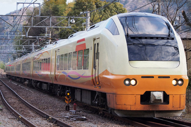 【JR東】E653系U105編成 団体臨時列車で伊東線へを伊豆多賀駅で撮影した写真
