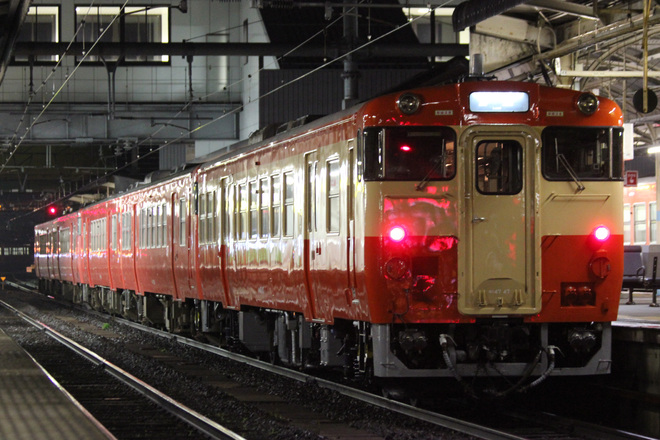 【JR西】キハ47 47 （みまさかノスタルジー）試運転を米子駅で撮影した写真