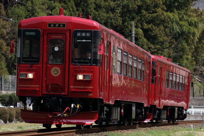 【長良川】ナガラ300形301号+302号観光列車「ながら」公開試運転