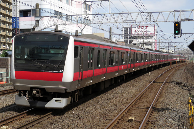 【JR東】E233系ケヨ506編成 東京総合車両センター入場を船橋駅で撮影した写真