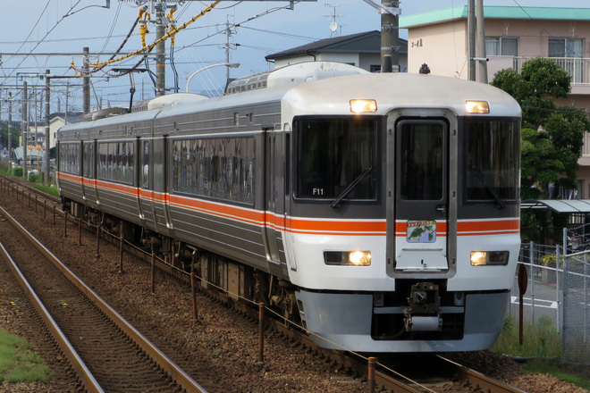 【JR海】373系「急行トレインフェスタ」運転を安倍川駅で撮影した写真