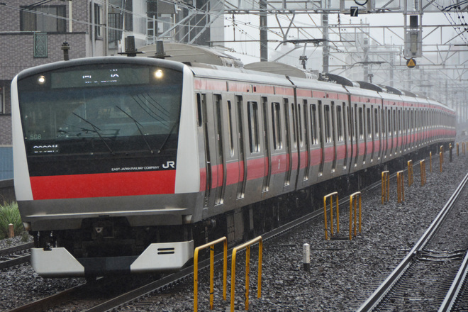 【JR東】E233系ケヨ508編成 東京総合車両センター入場を本八幡駅で撮影した写真