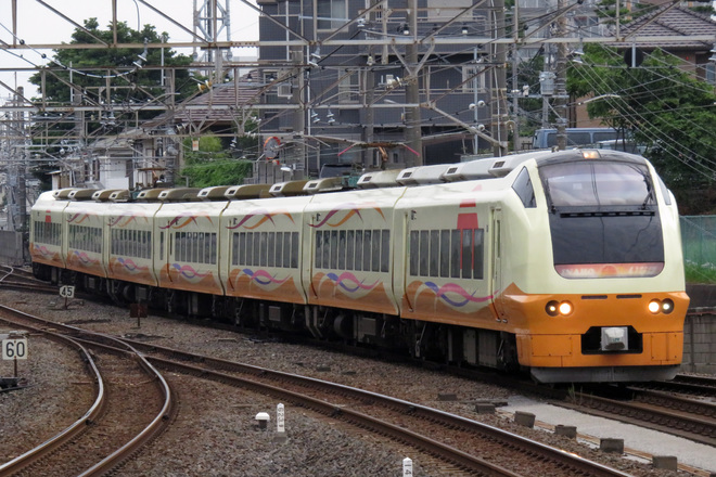 【JR東】E653系U104編成使用「スターライト舞浜号」を西船橋駅で撮影した写真