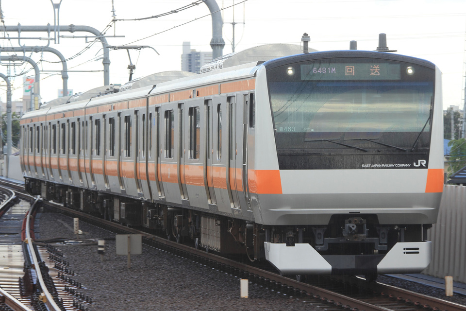 【JR東】E233系トタ青460編成 東京総合車両センター出場 の拡大写真