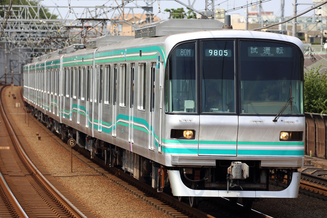 【メトロ】9000系9105F試運転を多摩川駅で撮影した写真