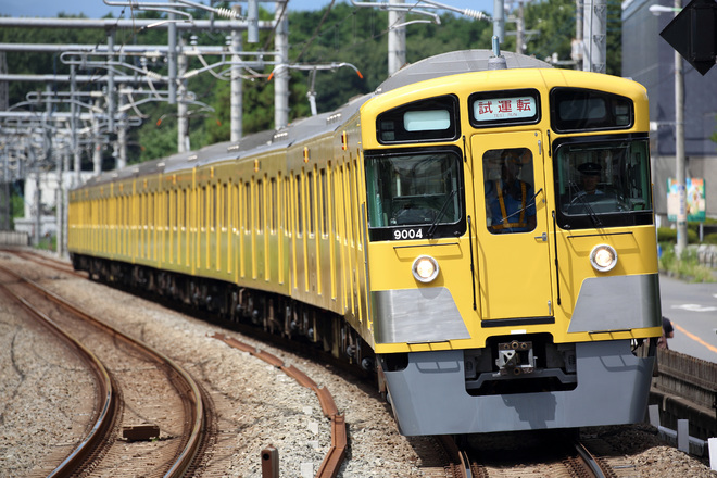 【西武】9000系9104F 武蔵丘出場試運転を稲荷山公園駅で撮影した写真