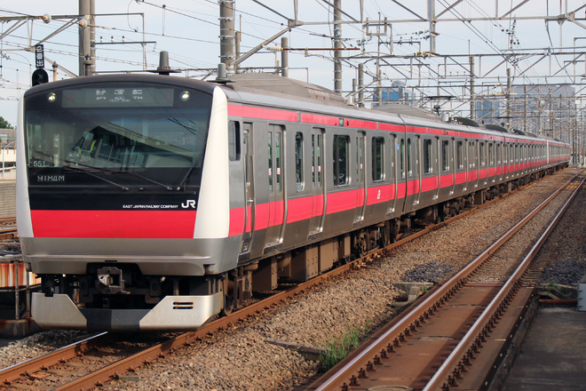 【JR東】E233系ケヨ551+F51編成 内房線で試運転を新習志野駅で撮影した写真