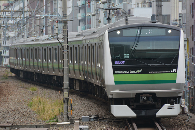 【JR東】E233系クラH020編成東京総合車両センター出場を恵比寿駅で撮影した写真