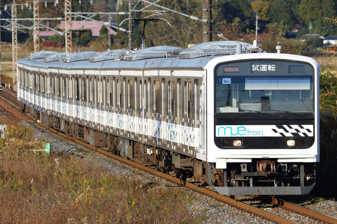 【JR東】209系『MUE-Train』宇都宮線試運転を蒲須坂～片岡間で撮影した写真