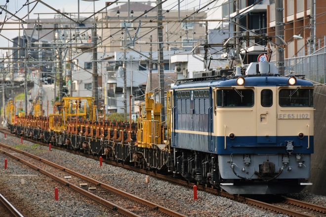 【JR東】EF65-1102牽引 保土ヶ谷工臨返空を東浦和駅で撮影した写真