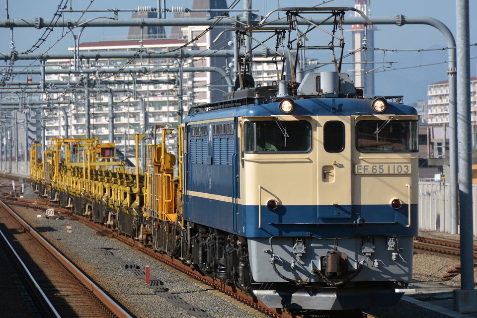 【JR東】EF65-1103牽引 東神奈川工臨運転の拡大写真
