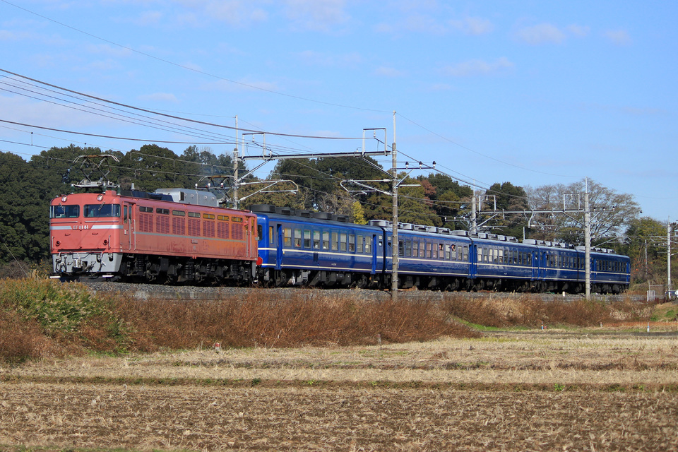 【JR東】EF81＋12系「懐かしの急行列車で行く東京おとなの旅」運転の拡大写真