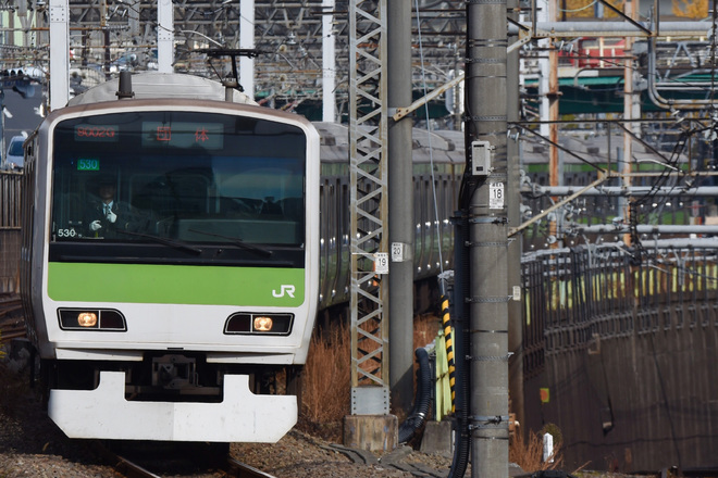 【JR東】山手線E231系トウ530編成団体列車を池袋駅で撮影した写真