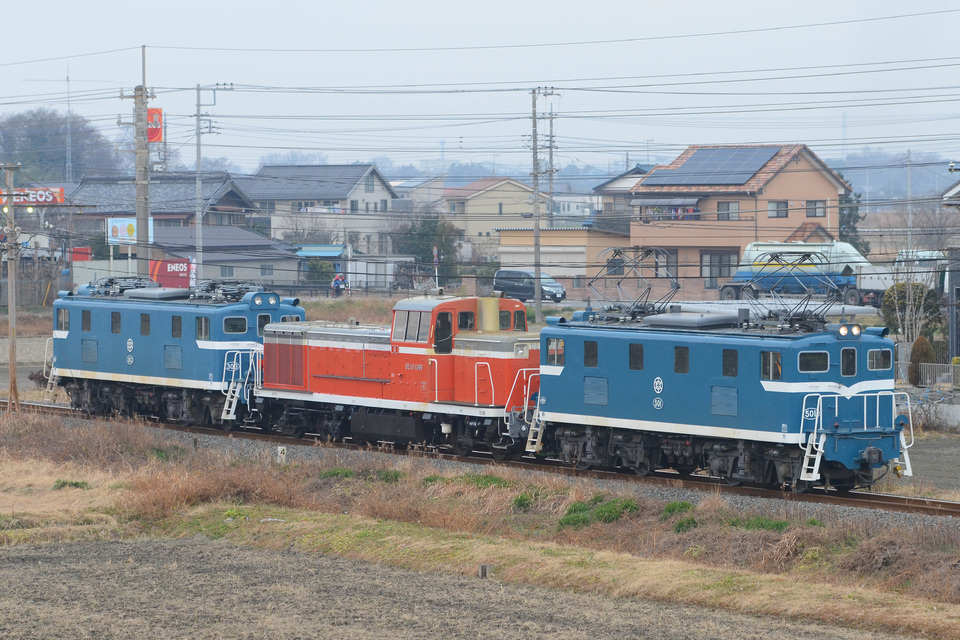 【東武】DE10-1099 甲種輸送（秩父鉄道線内）の拡大写真