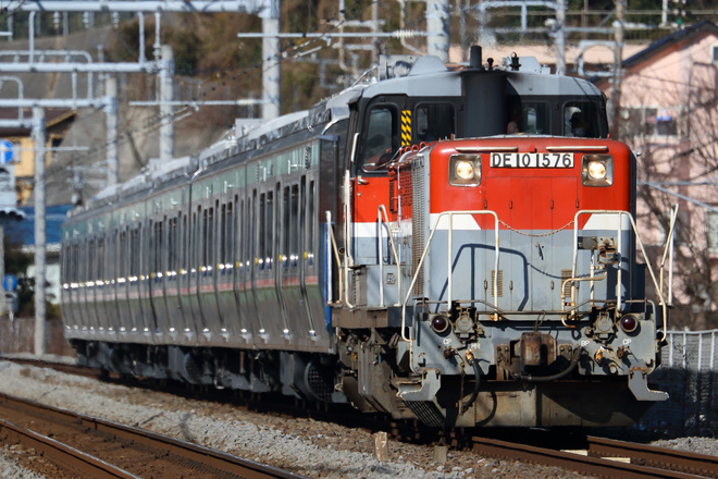 【JR東】E721系中間車6両がJ-TREC横浜へ甲種輸送を逗子～鎌倉間で撮影した写真