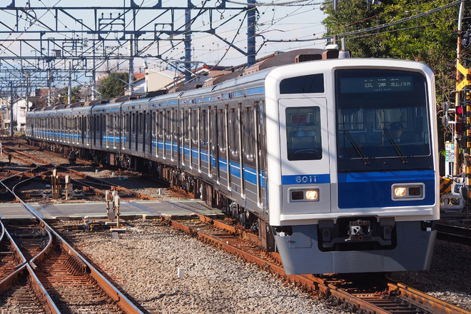 【西武】 6000系6111F 出場試運転を清瀬駅で撮影した写真