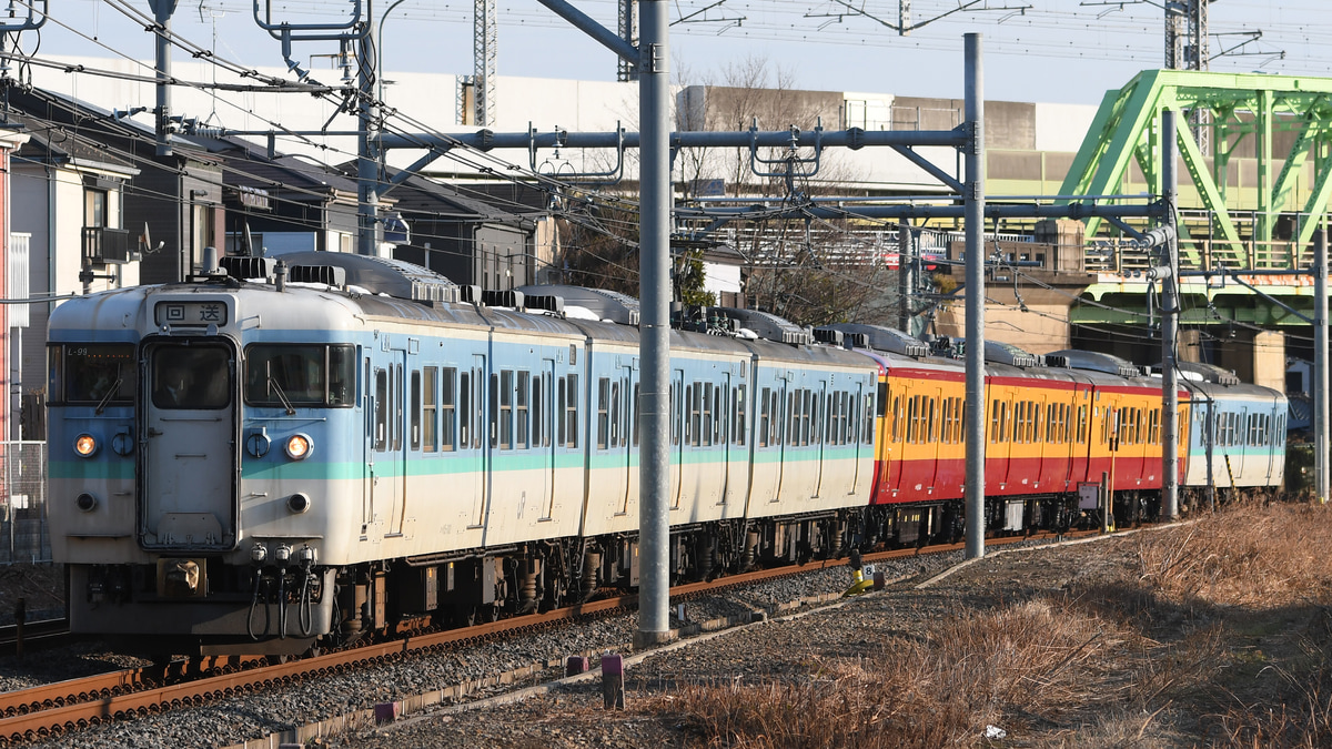 JR東】115系N3編成「懐かしの新潟色」 大宮総合車両センター出場