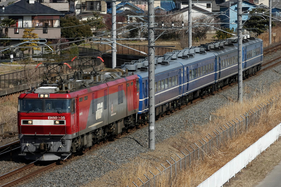 【東武】14系客車4両甲種輸送の拡大写真