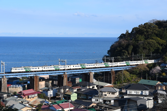【JR東】E655系 お召し列車運転 (復路)を根府川～早川間で撮影した写真