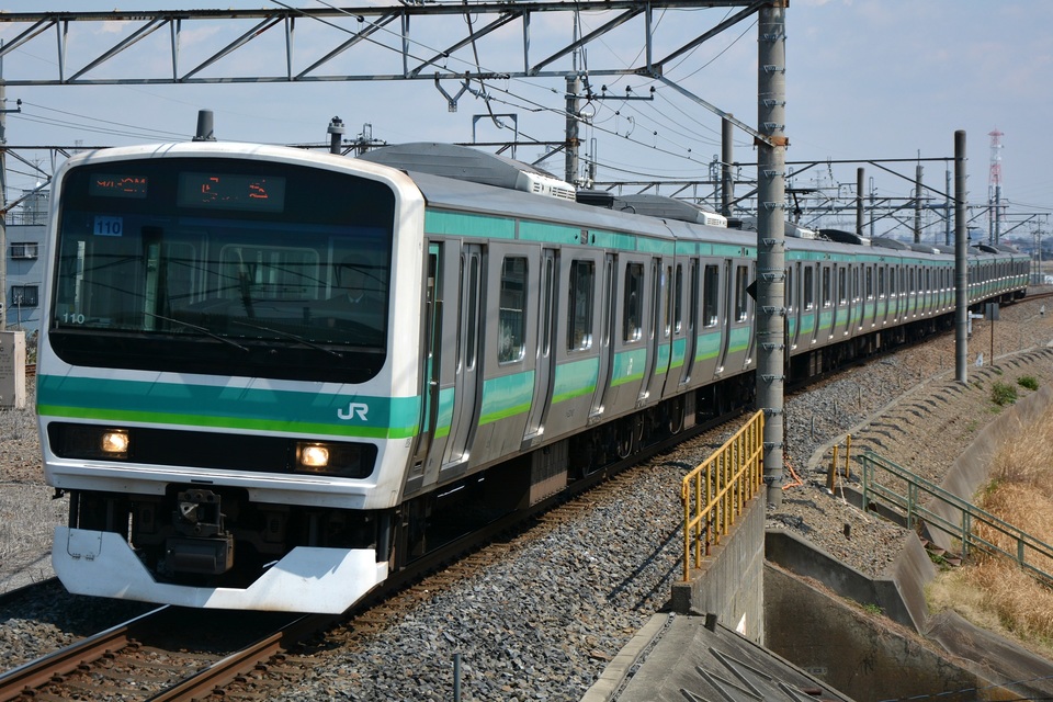 【JR東】E231系マト110編成 長野総合車両センターへ回送の拡大写真