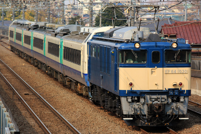 【JR東】485系3000番台R28編成 配給輸送を東所沢～新秋津間で撮影した写真