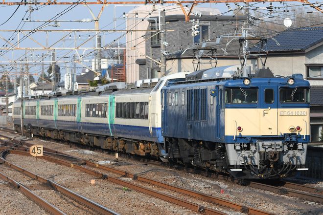 【JR東】485系3000番台R28編成 配給輸送を日野～豊田間で撮影した写真