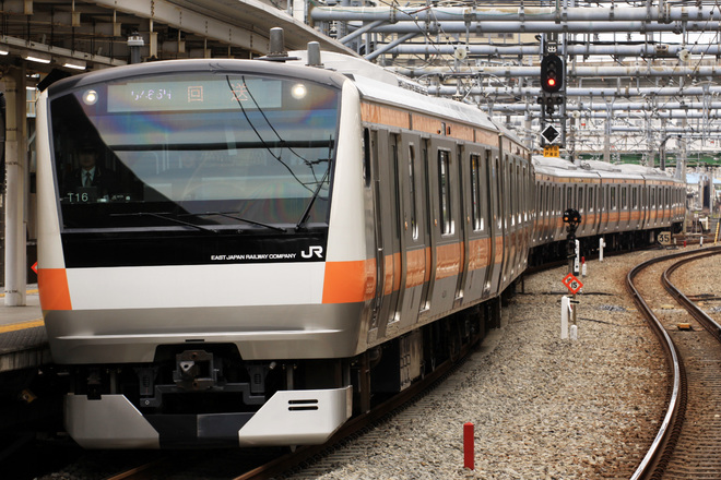 【JR東】E233系トタT16編成 東京総合車両センター出場を大崎駅で撮影した写真