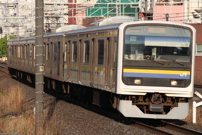 【JR東】快速「青い海」運転を錦糸町駅で撮影した写真