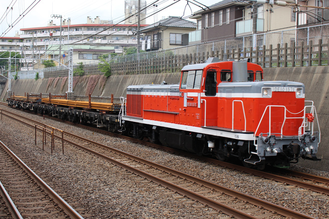 【JR東】DE10 1571牽引銚子工臨運転を東船橋駅で撮影した写真