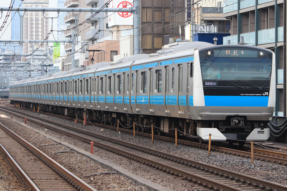【JR東】E233系サイ108編成 京浜東北線内にて試運転の拡大写真