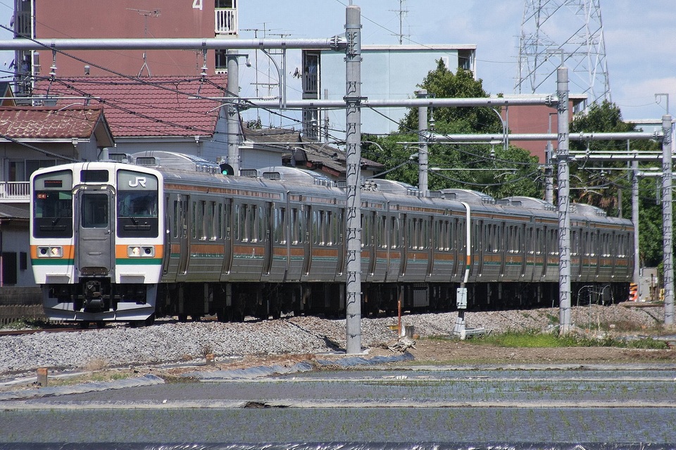 【JR東】211系C4編成 団体列車ひまわり号運転 の拡大写真