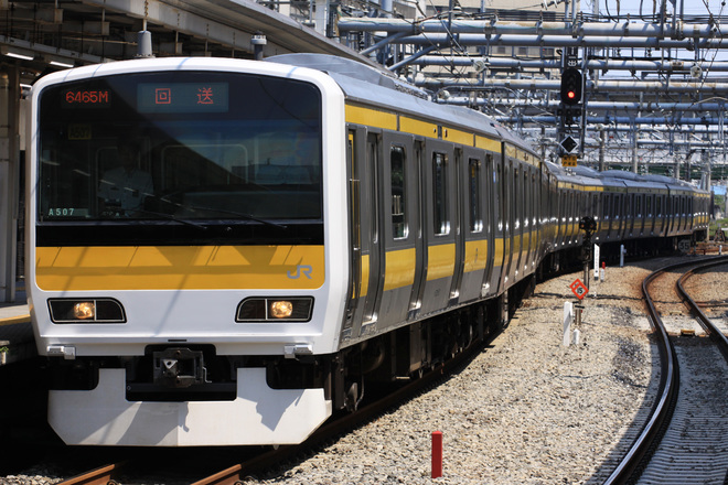 【JR東】E231系ミツA507編成東京総合車両センター出場を大崎駅で撮影した写真