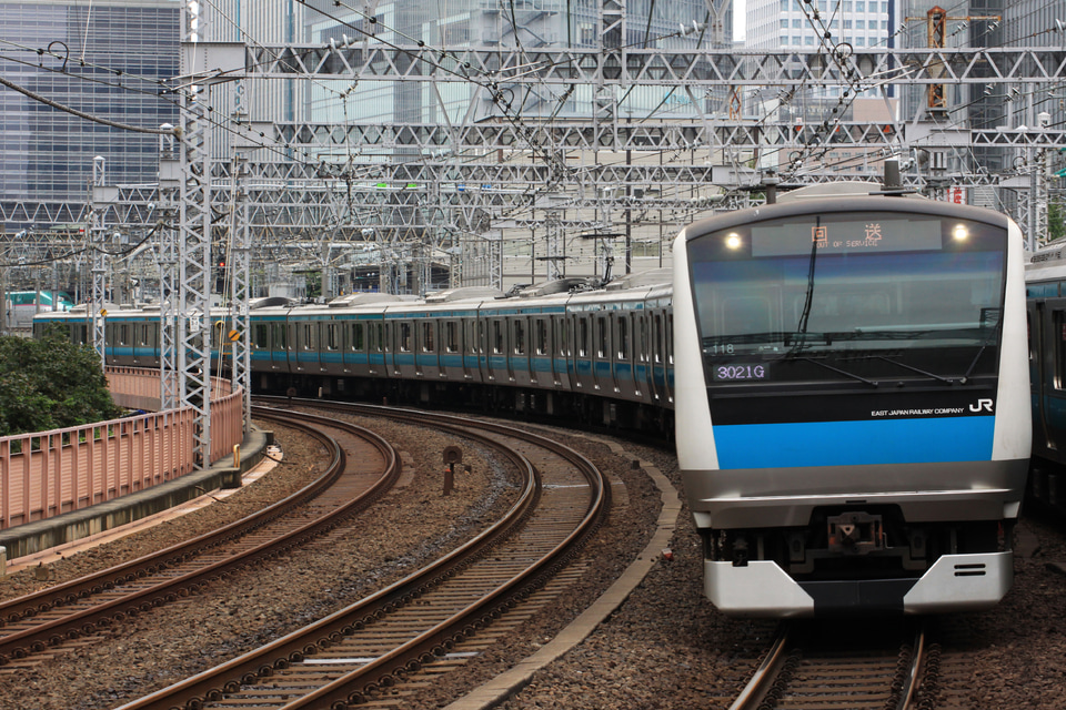 【JR東】E233系サイ118編成東京総合車両センター入場の拡大写真