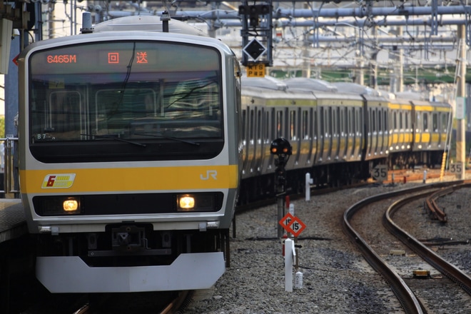 【JR東】E231系ミツB7編成 東京総合車両センター出場を大崎駅で撮影した写真