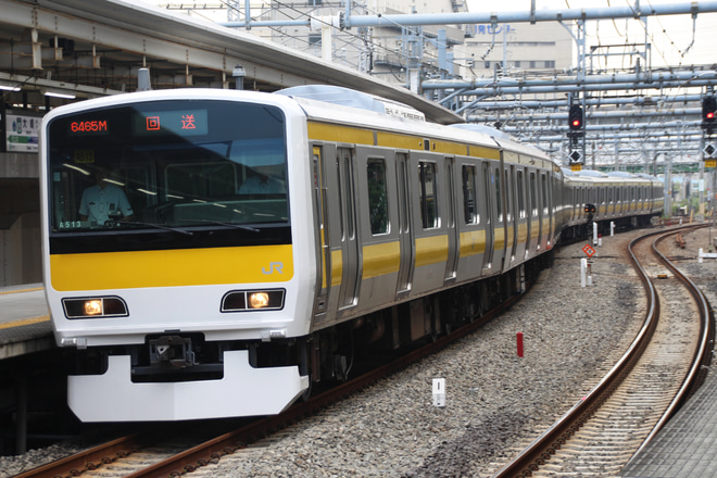 【JR東】E231系500番台ミツA513編成 東京総合車両センター出場を大崎駅で撮影した写真