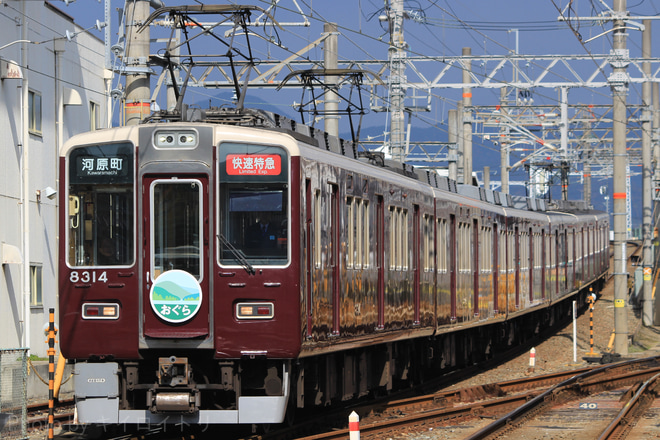 【阪急】『秋の臨時直通列車』運行を桂駅で撮影した写真