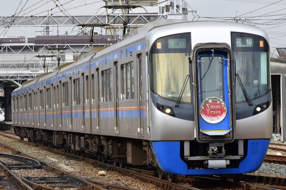 【西鉄】3000形3012F使用「クリスマス電車」運行中の拡大写真