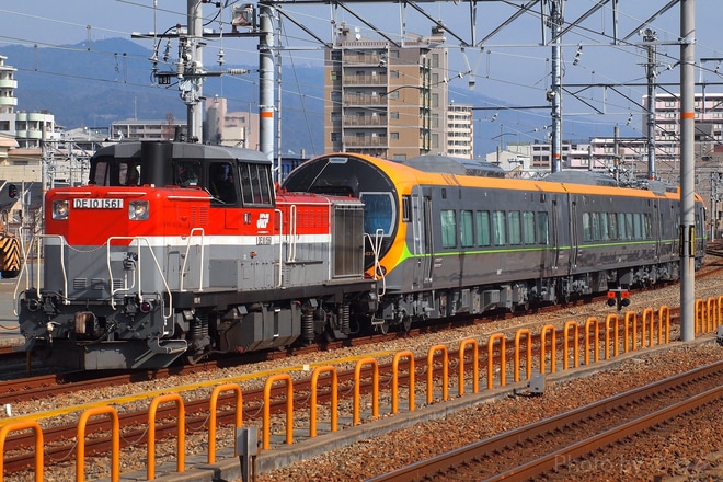 【JR四】8600系E3編成 甲種輸送を鷹取駅で撮影した写真