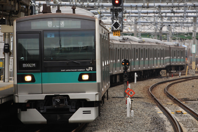 【JR東】E233系マト2編成東京総合車両センター出場を大崎駅で撮影した写真