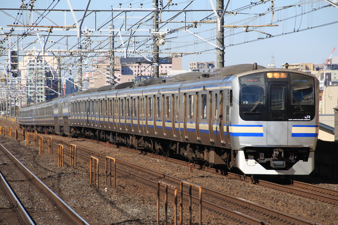 【JR東】快速「エアポート成田」運転終了を本八幡駅で撮影した写真
