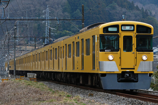 【西武】9000系9107F廃車回送を芦ヶ久保～横瀬間で撮影した写真