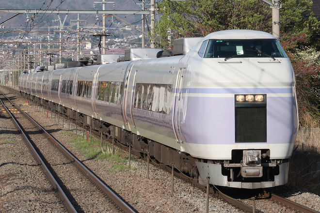 【JR東】「ありがとうE351系 松本～新宿ラストランの旅」運転を東山梨駅で撮影した写真