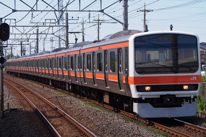 【JR東】209系ケヨM74編成営業運転開始を新三郷駅で撮影した写真