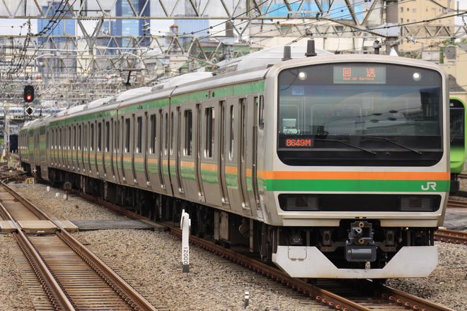 【JR東】E231系ヤマU591編成東京総合車両センター出場を池袋駅で撮影した写真