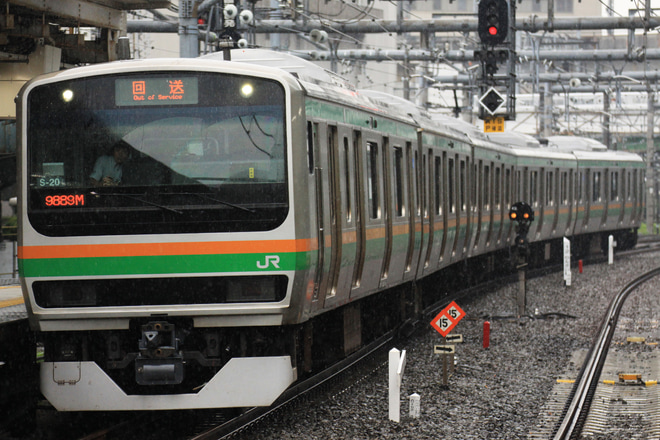【JR東】E231系コツS-20編成東京総合車両センター出場を大崎駅で撮影した写真