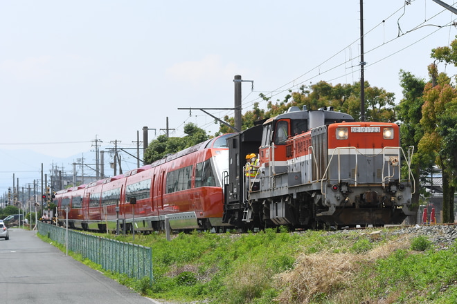【小田急】70000形70052F「GSE」 甲種輸送を日本車両専用線で撮影した写真