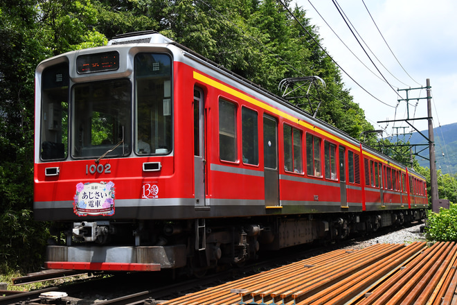 【箱根】箱根あじさい電車ヘッドマーク掲出を彫刻の森～小涌谷間で撮影した写真