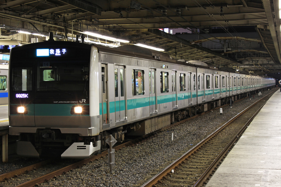 【JR東】松戸花火大会開催に伴う常磐線の着発線変更の拡大写真