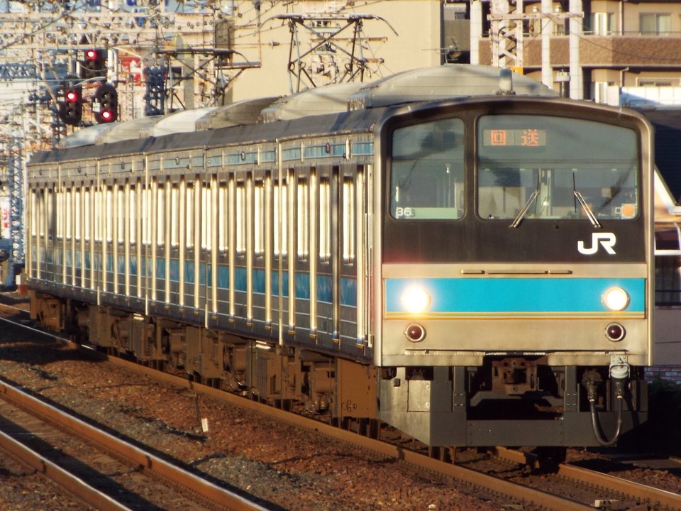 【JR西】205系HI602編成吹田総合車両所へ入場回送の拡大写真