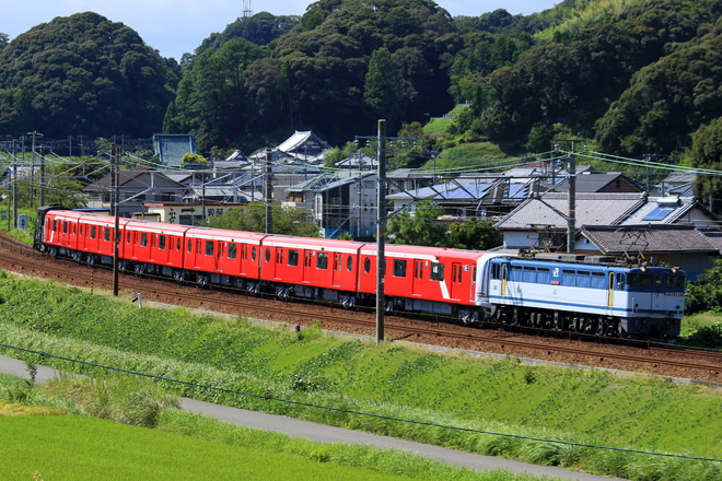 【メトロ】丸ノ内線新型車両2000系2101F甲種輸送を掛川～菊川間で撮影した写真